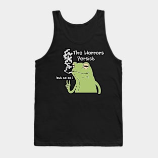 The Horrors Persist Frog Sweatshirt, Funny Crewnecks, Froggy, Funny Cottage Core, Frog Lover, Silly Gift, Liberal Democrat, Gag Gift, Trendy Tank Top